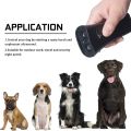 LED Flashlight Ultrasonic Dog Repeller Portable Dog Trainer, Colour: Single-headed Yellow. 