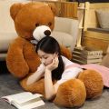 120CM Giant Full stuffed Teddy Bear Coat Soft Big Plush Toys Kids Bears Doll Gift anak patung beruang besar murah Complete Skin Lover Birthday Sweater Animals Girlfriends Birthday Gifts Children Cute 100% Cotton sleeping cusion valentine#20051. 