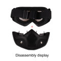 wanglin® Motorcycle Mouth Filter Detachable Anti-UV Windproof Goggles Face Mask Helmet ：COD. 