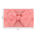 5 Pcs/Set Baby Girl Headband Bows Elastic Hair Band Solid Color Kids Turban Hair Accessories. 