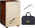 GECKO Adjustable  Cajon BOX with Bag Aley Key Drum-Wooden Percussion with Adjustable Guitar Strings | Birch Wood, Compact & Lightweight with carrying case. 