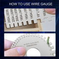 Professional wire gauge measuring tool, metal gauge thickness tool B. 