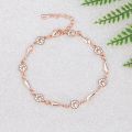 【IKE】925 Sterling Silver  Woman Fashion Jewelry High Quality Retro Simple Flower DIY en Rose  Bracelet Length 21CM. 