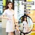Beauty Salon Korean Style White Gown Short Sleeve Semi-Permanent Eyebrow Tattoo Teacher Winter Summer Skin Management Doctor Long-Sleeve Working Clothes. 