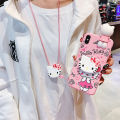 NEW A04S with Rope 2 A13 A11 A1 A10S 2S A03y A16 Kitty Hand Hello Case for Samsung GalaxA15 A0 A03S A04 A05S A10 with Bracket Cover. 