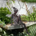 Tudor And Turek Sitting Fairy Statue Garden Ornament Resin Craft Landscaping Decoration Home Garden Decoration Outdoor. 