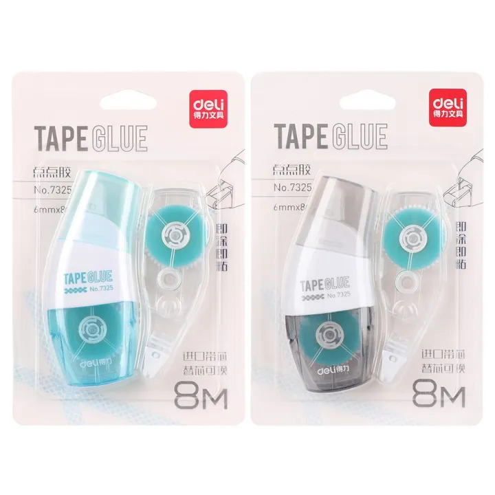 Double Sided Adhesive Dots Tape Glue Dispenser With Refill Core Random Color