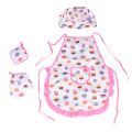 4Pcs Kids Cooking and Baking Set Includes Apron Chef Hat, for Toddler. 