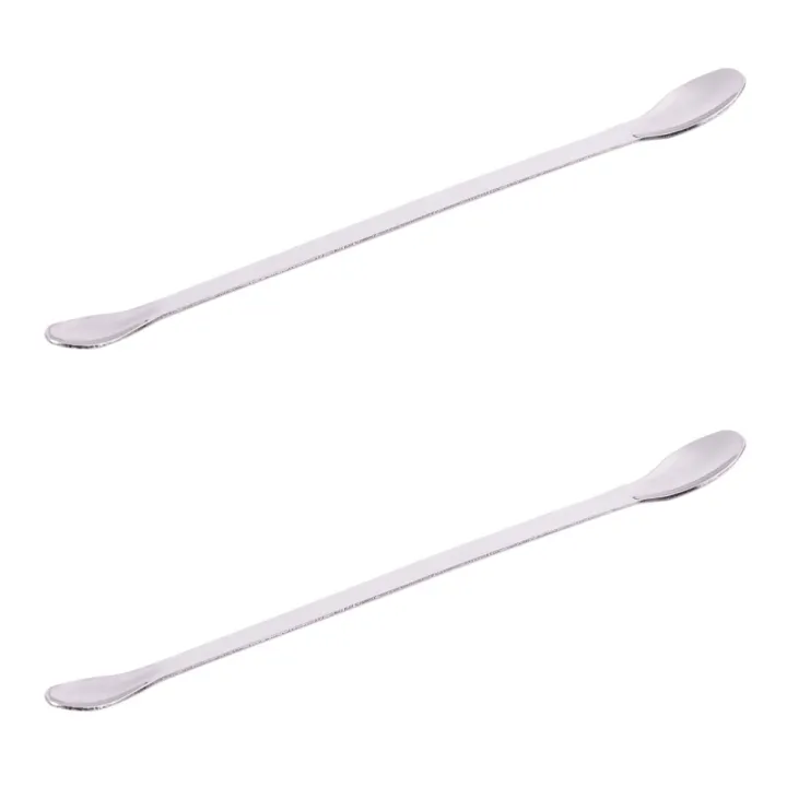 Sendok Sampling 2pcs 22cm Dual Headed Stainless Steel Reagent Sampling Spoon Mixer for ...