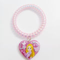 Disney Princess Telephone Line Bracelet Anime Cartoon Princess Cinderella Bell Rapunzel Elastic Spring Bracelet Gift. 