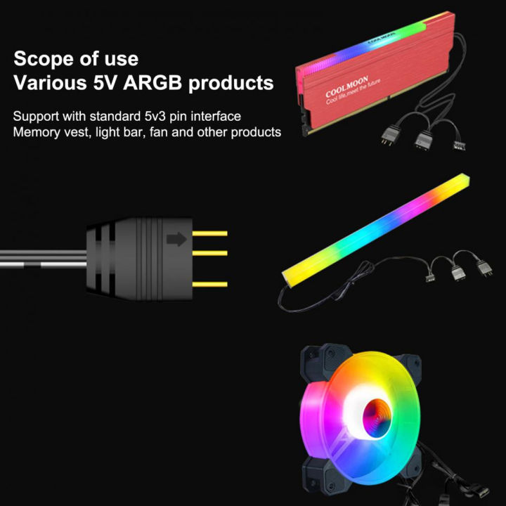 KOKKO%20AR-1%20ARGB%20PC%20Fans%20Controller%20Kit%20ARGB%20Splitter%205V%203%20Pin%20To%20SATA%20AURA%20ARGB%20Fan%20Controller%20Computer%20ARGB%20Fans%20Hub%20Control%20-%20Image%202