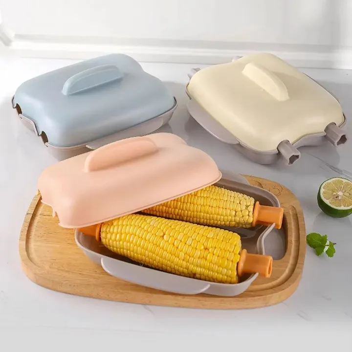 Easy Clean Heat Resistant Microwave Corn Cooker 2 Hole Plastic ...