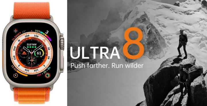 HW8 Ultra Smartwatch 202, 2.02 inch IP67 Wearfit Pro Heart Rate NFC Wireless Charging KOKO Pay Watch 8 For Series 8 Smart Watch