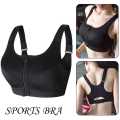 EsoGoal Women Sports Bra Front Zipper Closure Professional Anti Vibration Padded Shockproof with Removable Pads for Workout Running Gym Exercise. 