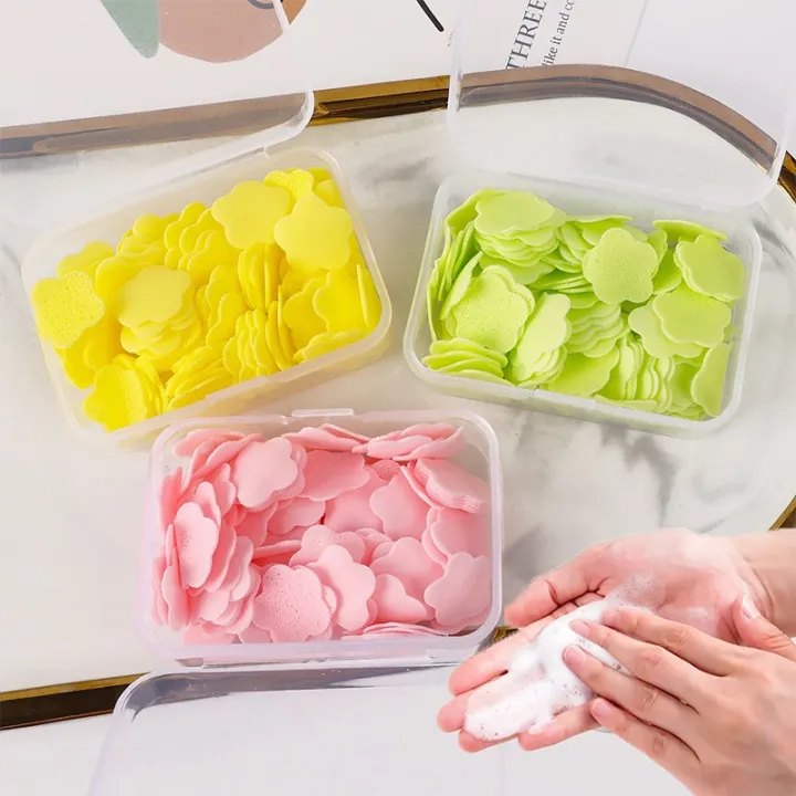 Portable%20Flower%20Shape%20Soap%20Flakes%20/%20Skin%20Friendly%20Disinfecting%20Soap%20Paper%20/%20Disposable%20Boxed%20Soap%20Slice%20for%20Travel%20-%20Image%202