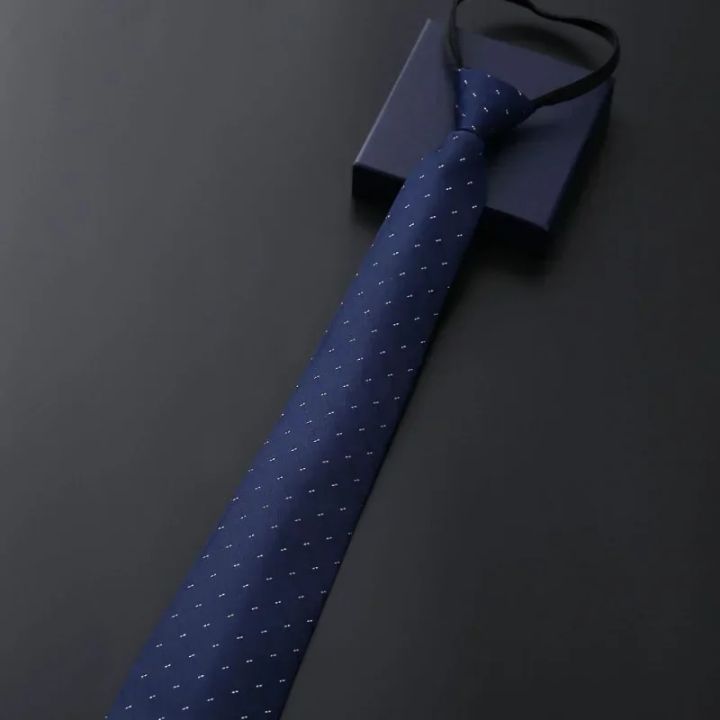 Men's%20Business%20Dress%20Zipper%20Neck%20Tie%20Elegant%20Gentleman%20Shirt%20Tie%20Groom%20Wedding%20Blue%20Stripe%20Black%20Lazy%20Ties%20Clothing%20Accessories%20-%20Image%205