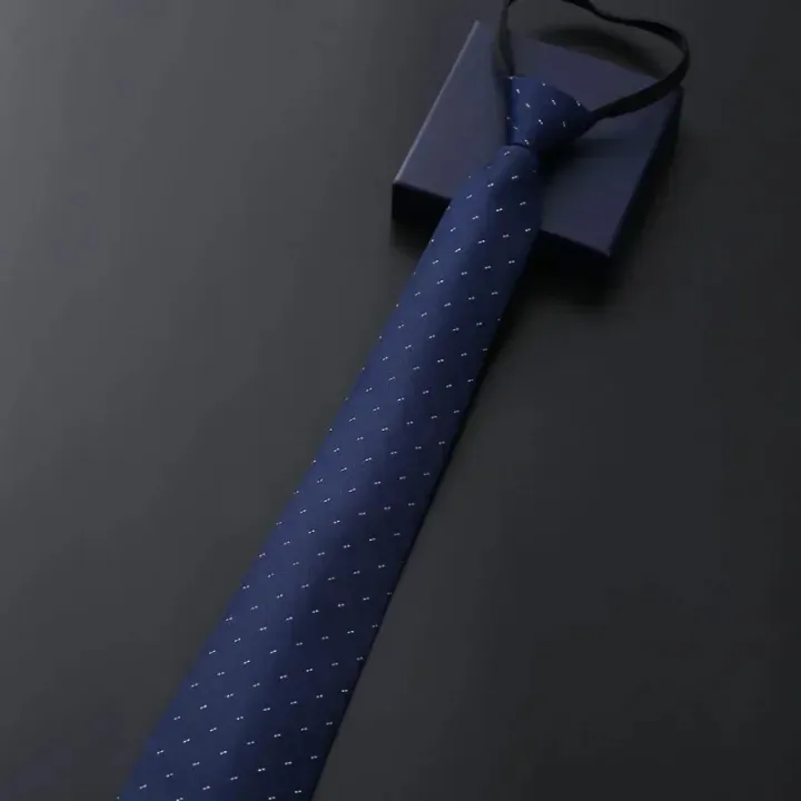 Men's%20Business%20Dress%20Zipper%20Neck%20Tie%20Elegant%20Gentleman%20Shirt%20Tie%20Groom%20Wedding%20Blue%20Stripe%20Black%20Lazy%20Ties%20Clothing%20Accessories%20-%20Image%205