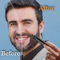 Four Prong Beard Pen Beard Enhancer Brush Waterproof Moustache Coloring Tools for Man Father Holiday Present. 