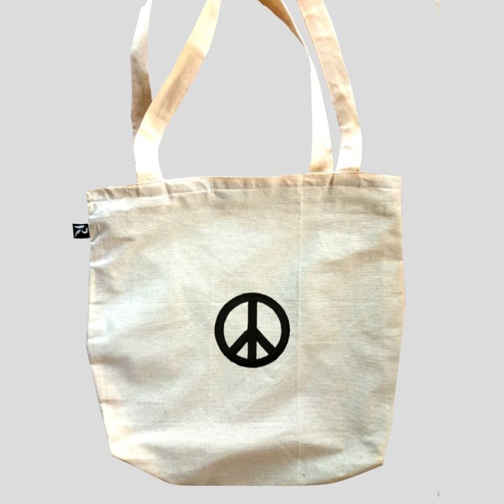 Tote Bag Zipper Lining Cotton Canvas Amuredi Class University Student Casual Large Capacity Comfortable Travel Eco Friendly Shoulder White Bag