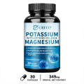 Potassium Magnesium Capsules Supports Nervous & Heart Function Regulate Blood Pressure Muscle Recovery Relax Mood Promote Sleepping, 30 capsules (FROM MALAYSIA). 