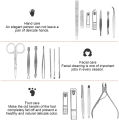 19PCS Set Manicure Set Professional Nail Clippers Kit Pedicure Care Tools, Stainless Steel Grooming Tools With Travel Case for Travel & Home. 