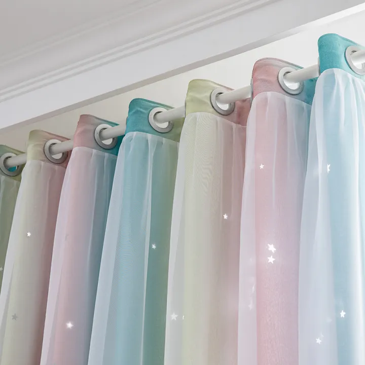 Star%20Curtains%20Stars%20Blackout%20Curtains%20for%20Kids%20Girls%20Bedroom%20Living%20Room%20Colorful%20Double%20Layer%20Star%20Window%20Curtains,%202%20Panels%20(53Wx95L,Pink)%20-%20Image%204