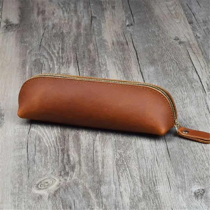 Genuine%20Leather%20Pencil%20Bag%20Retro%20Simple%20Stationery%20Holder%20Handmade%20Pen%20Case%20Storage%20Bag%20Zipper%20Pencil%20Pouch%20School%20Supplies%20-%20Image%204