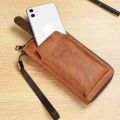 Men'S Wallet Long Fashion Soft PUPU Faux Leather Wallet Zipper Multi-Card Holder Youth Money Clip Phone Bag Large Capacity. 