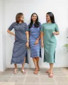 Robbie T Dress- Blue Stripe. 