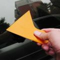PDTYMWNG 4X Plastic Yellow Auto Car Window Sticker Film Scraper Squeegee Cleaning Tool 10.5X9.5cm. 