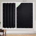 2X Temporary Blackout Blind Curtain For Window Sucker Shade Drape Insulated Noise Reducing Panels For Storage Room. 