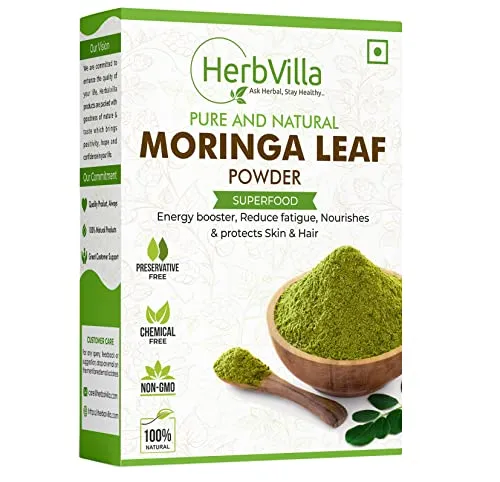 Herbvilla Pure Moringa Powder - 400 GramsFROM INDIA (NUZ) | Daraz.lk