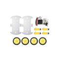 4WD Arduino Car transparent Chassis kit,Robot Kit 4WD Robot Car Smart with transparent Chassis Kit with 4 TT Motor,Smart Robot Car Chassis DIY Learning Kit. 