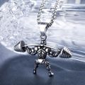 Fitness Bodybuilding Weightlifting Barbell Pendant Necklace Jewelry Accessory. 