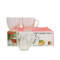 6-Piece High-Quality Clear Glass Tea Cup Set – Elegant & Durable Everyday Glassware. 