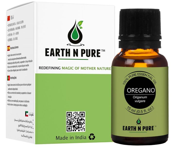 Earth N Pure Oregano Essential Oil Undiluted, Natural and Therapeutic Grade with Glass Dropper - 15 ML(FROM INDIA)NUZ