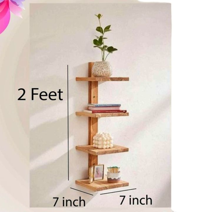 Decorative Display Rack Wood Wall Decor Shelf/Display Rack | Daraz.lk