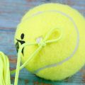 Elastic Rubber Bouncing Ball Tennis Trainer Band Ball Beginner Training Tennis Single Practice Training Belt Line Cord Tool. 