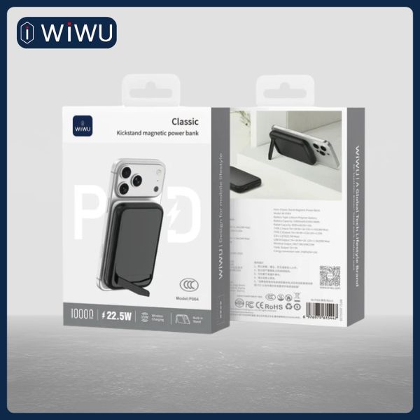 WIWU%2022.5W%2010000mAh%20CLASSIC%20KICKSTAND%20WIRELESS%20MAGNETIC%20POWER%20BANK%20(12%20MONTH%20WARRANTY)%20(WI-P064)%20-%20Image%202
