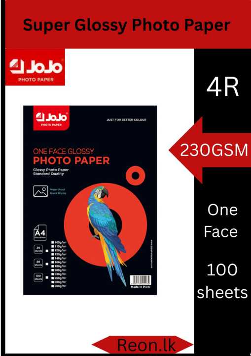 JOJO%205R/4R%20Photo%20Paper%20230GSM%20-100%20Sheets%20-%20Image%202