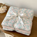 New A Category Mother and Baby Grade Double Layer Gauze Three-Piece Set   Home Soft Pure Cotton Four-Piece Set Gauze Quilt Cover Bed Sheet Fitted Sheet. 