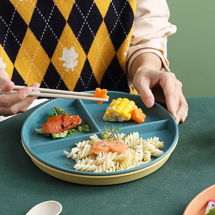 1Pc%20Divided%20Dish%20In%203%20Diet%20Reusable%20Round%20Dinner%20Plate%20Kitchen%20Dinnerware%20Portion%20Plates%20For%20Adults%203%20Compartments%20Microwave%20Luolong%20-%20Image%203