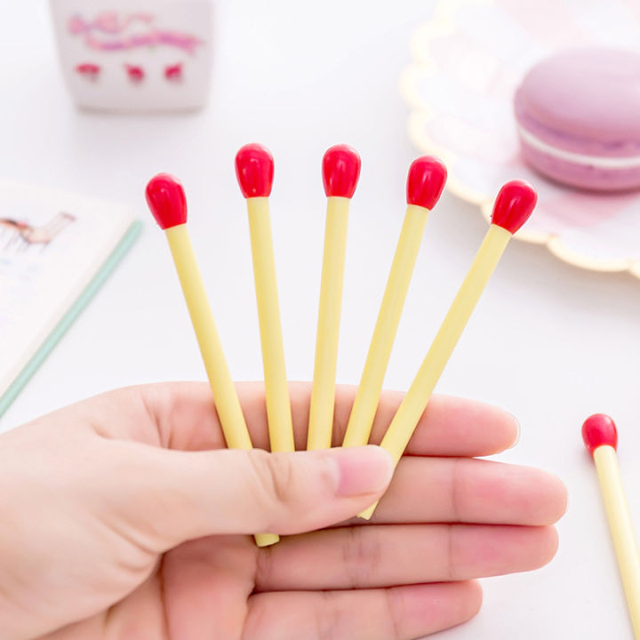 %E3%80%90The%20Quiet%20Page%E3%80%9120%20Pcs/box%20Creative%20Cute%20Matches%20Ballpoint%20Pen%208.5cm%20Blue%20Ink%20School%20Supplies%20Student%20Stationery%20Canetas%20Escolar%20-%20Image%206