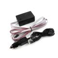 Car Windshield LED Sound Activated Equalizer Car Neon EL Light Music Rhythm Flash Lamp Sticker Styling With Control Box-50x25cm. 