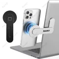 HXSJ Magnetic Phone Holder for Laptop, Adjustable Desktop Monitor Laptop Phone Side Mount,Foldable Computer Monitor Expansion Bracket. 