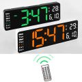 Large Digital Wall Clock Remote Control Temp Date Week Display Timer Countdown Table Clock Wall-mounted Dual Alarms LED Clocks. 