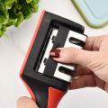 【HOT】 Knife Sharpener Handheld Multi-Function 3 Stages Type Quick Sharpening Tool With Non-Slip Base Kitchen Knives Accessories Gadget. 
