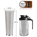 32OZ Jar Cold Brew Coffee Steel Mesh Filter - Fine Mesh, 304 Stainless with Sealing Ring for Safe Brewing. 