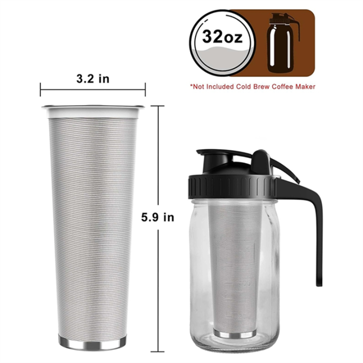 32OZ%20Jar%20Cold%20Brew%20Coffee%20Steel%20Mesh%20Filter%20-%20Fine%20Mesh,%20304%20Stainless%20with%20Sealing%20Ring%20for%20Safe%20Brewing%20-%20Image%202