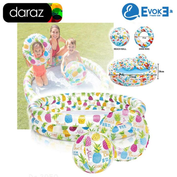 Intex 59421NP Aufblasbarer Pool Just So Fruity – 122 Cm Durchmesser, 150 Liter, Für Kinder Ab 2+